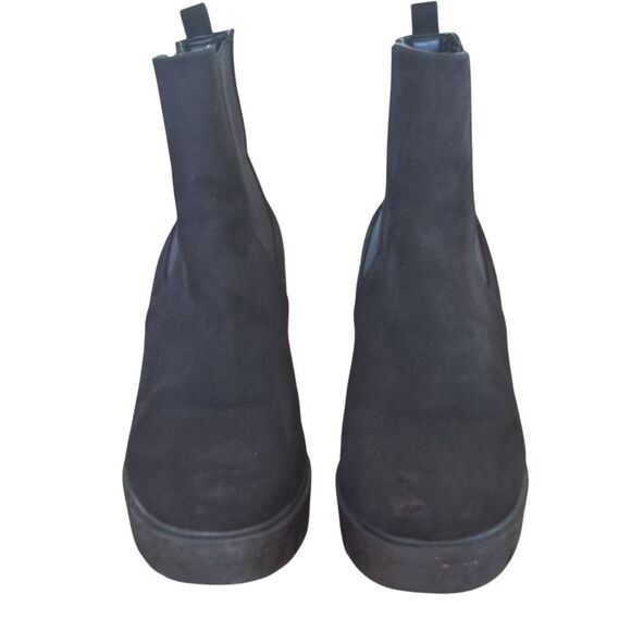 ASOS Chunky Heel Boots Black Suede Chelsea US size 8 - Picture 4 of 16